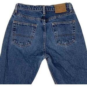 VTG‎ Polo Ralph Lauren Jeans Men Actual 28x27 Y2K Medium Wash Leather Patch